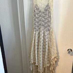 NWT Free People Elegant Cream Lace Dress, Size XS/S